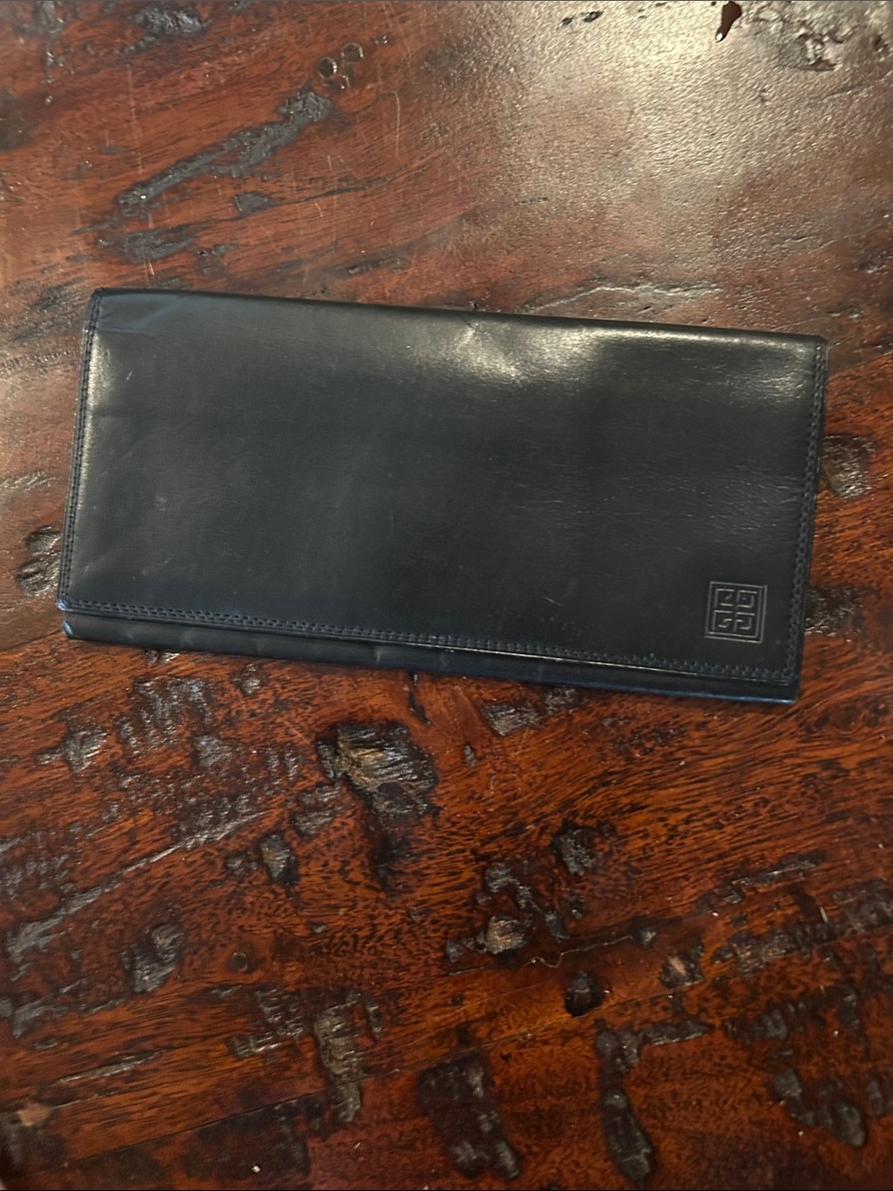 Givenchy Black Leather Long Card Holder Wallet pre-loved vintage